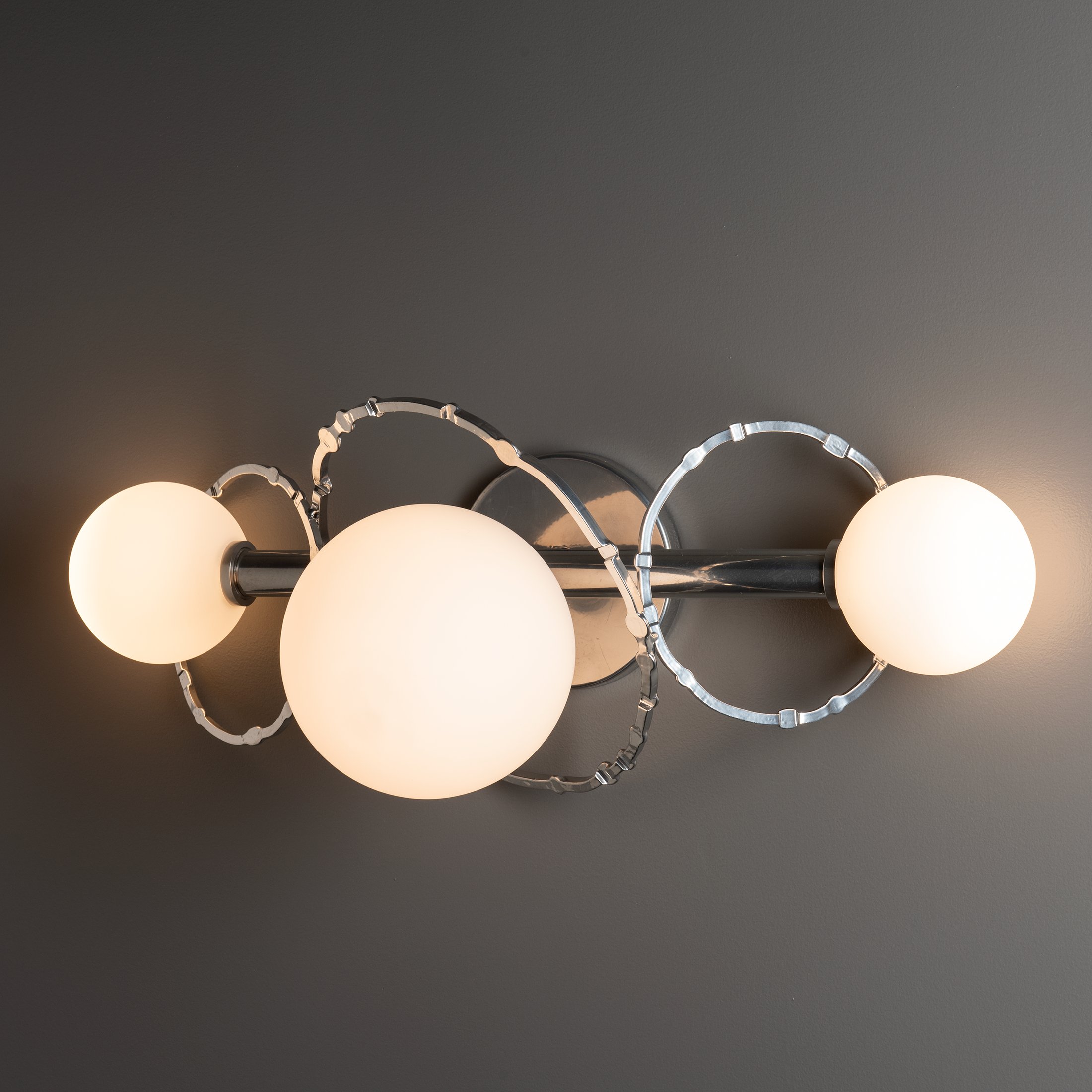 Modern milky online globe bath sconce