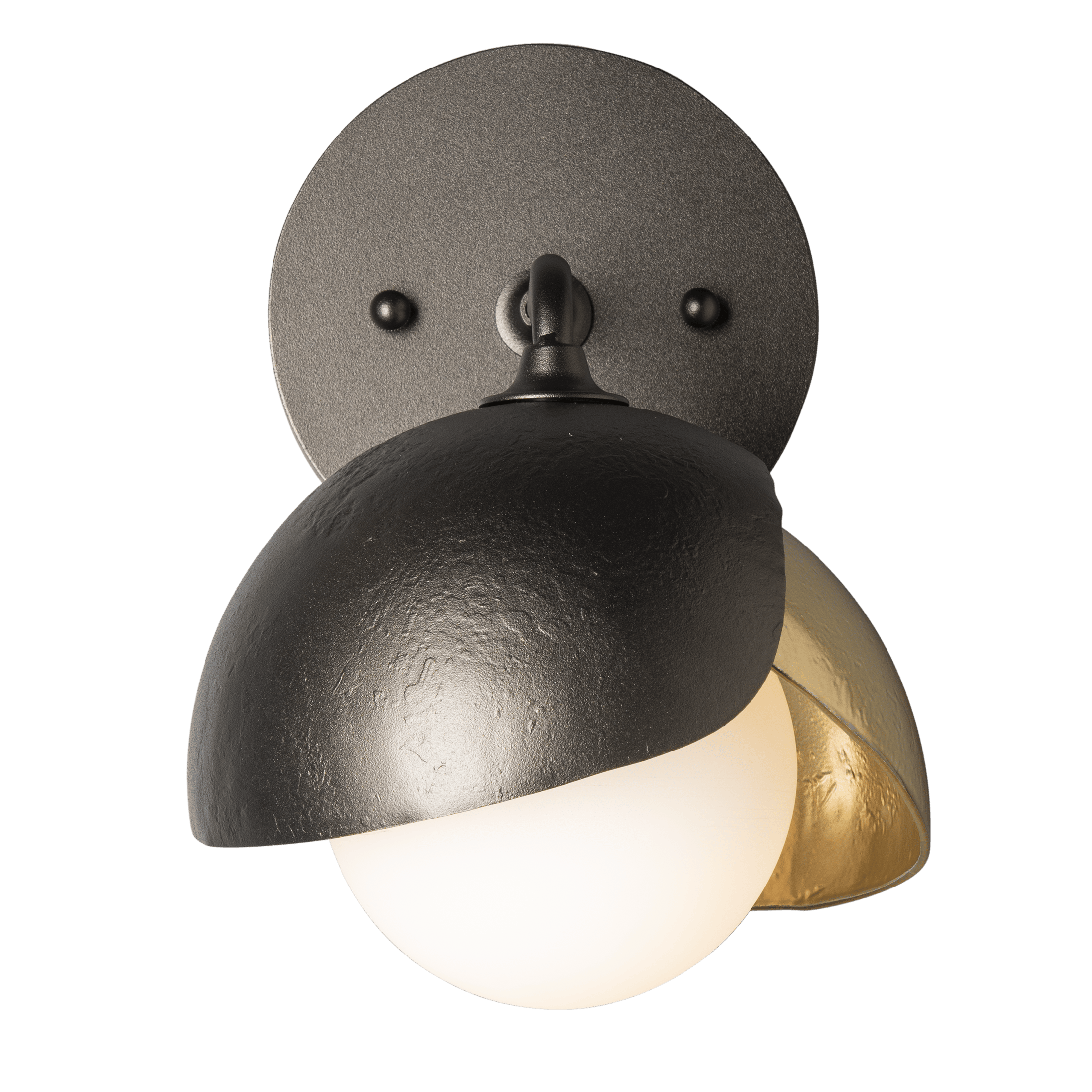 Brooklyn 1-Light Double Shade Bath Sconce | by Hubbardton Forge