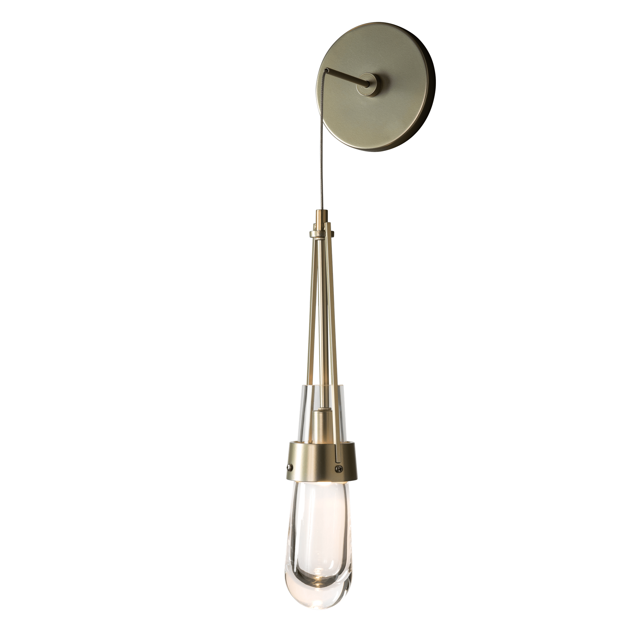 Link Clear Glass Low Voltage Sconce | by Hubbardton Forge | 201395