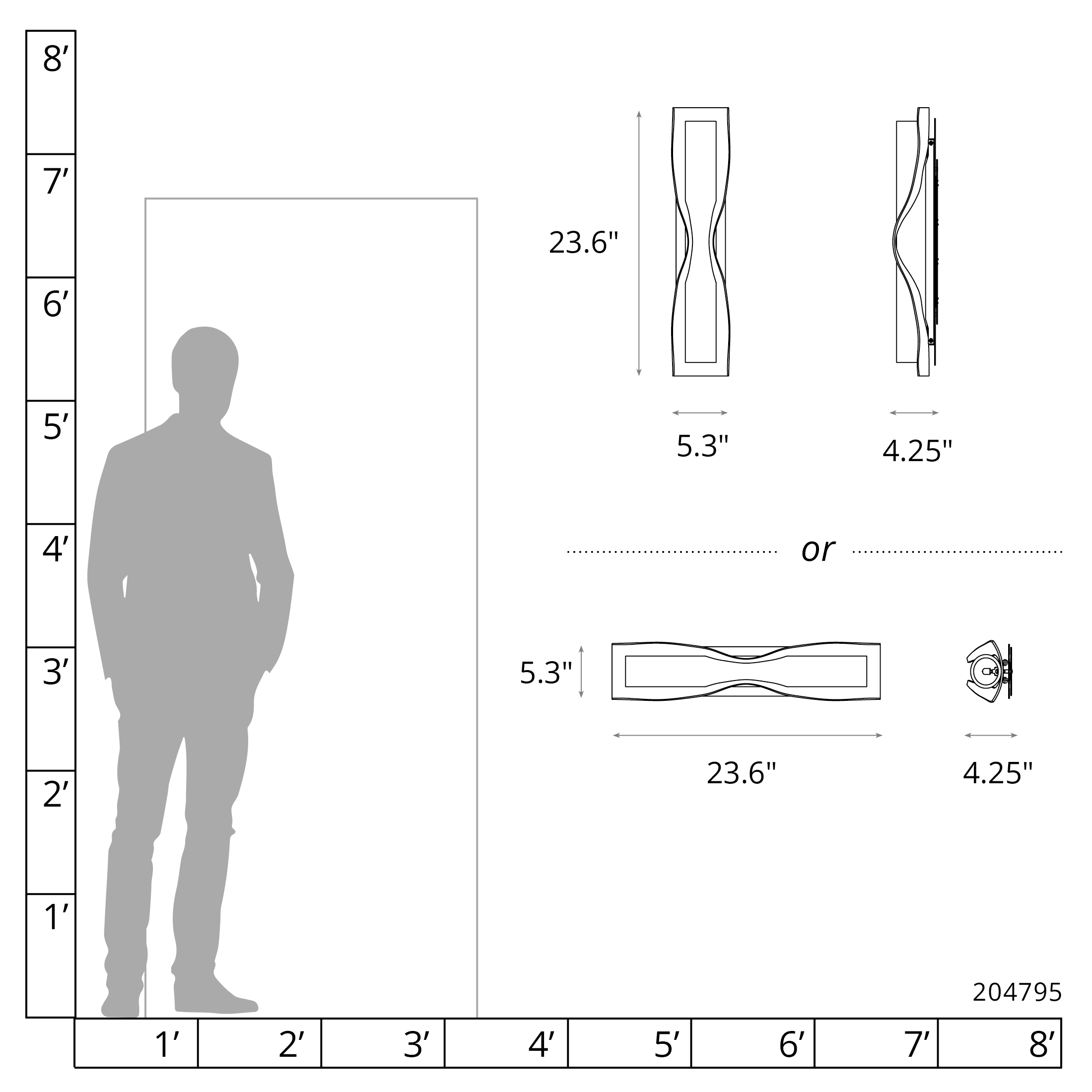 Dune Large Sconce | by Hubbardton Forge | 204795