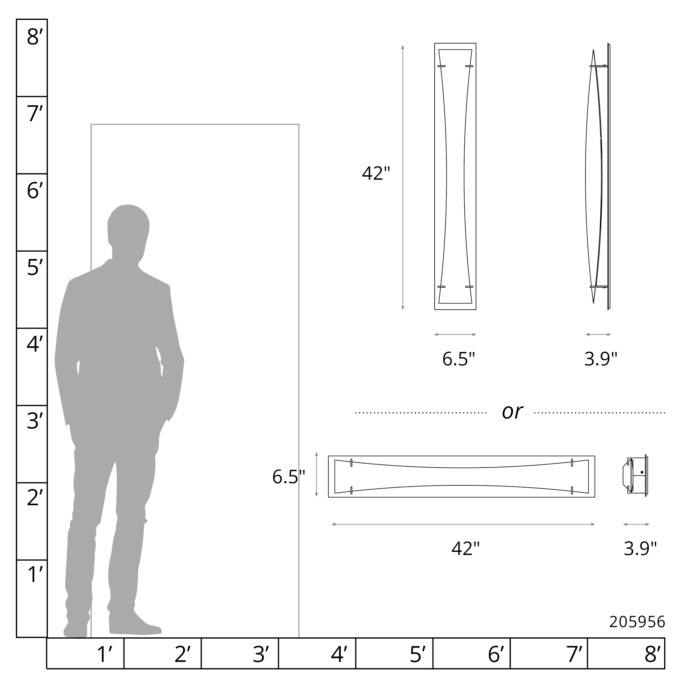 Bento Large LED Sconce | by Hubbardton Forge | 205956