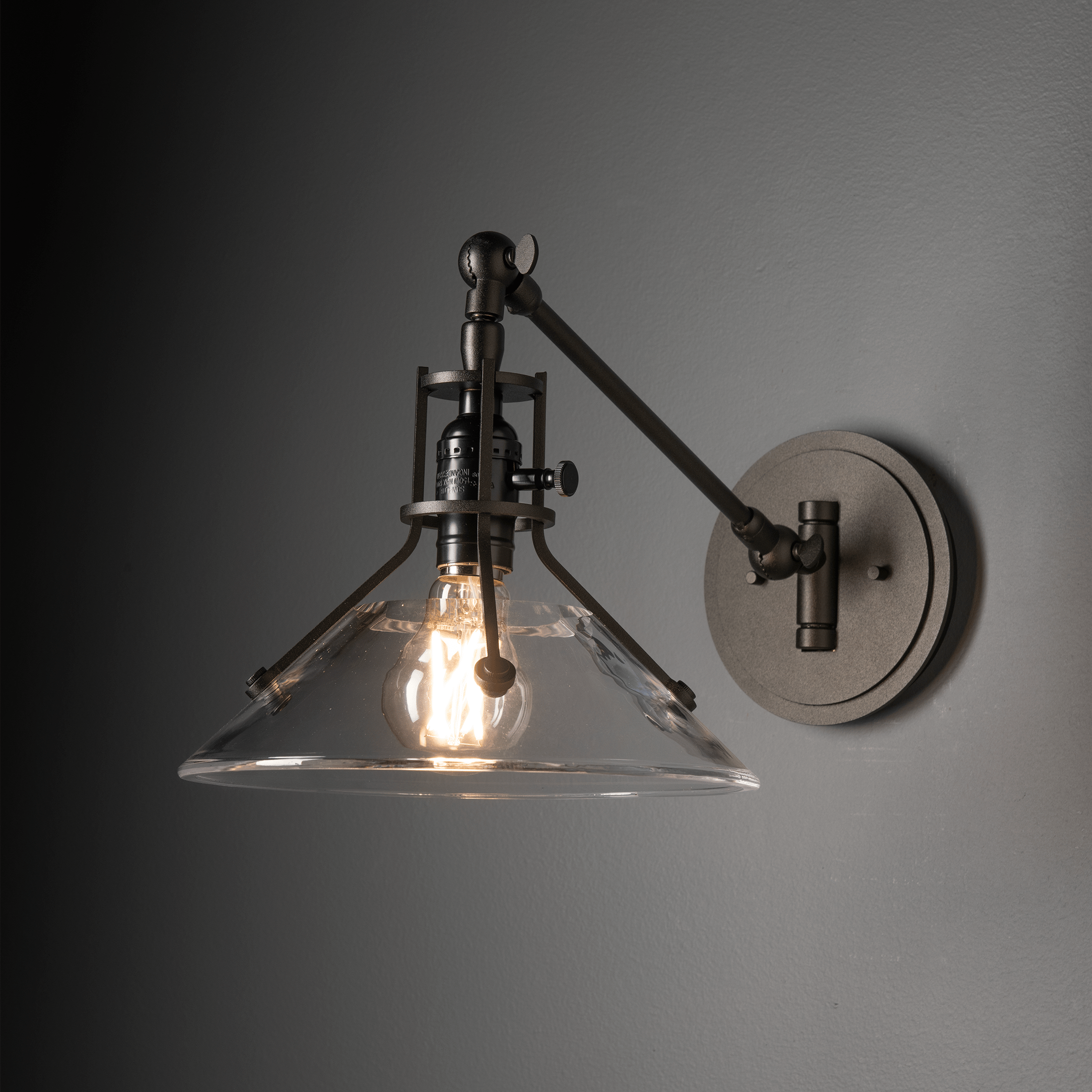 Henry Swing Arm Glass Shade Sconce | by Hubbardton Forge | 209326