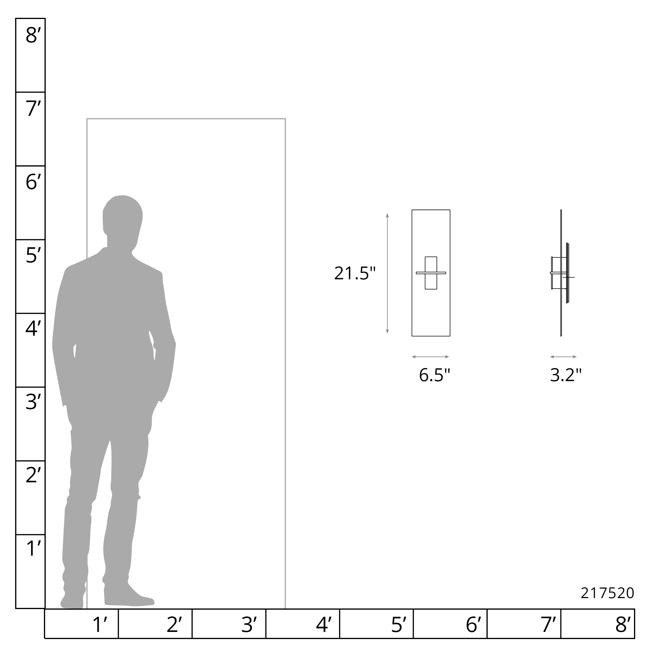 Aperture Vertical Sconce | by Hubbardton Forge | 217520