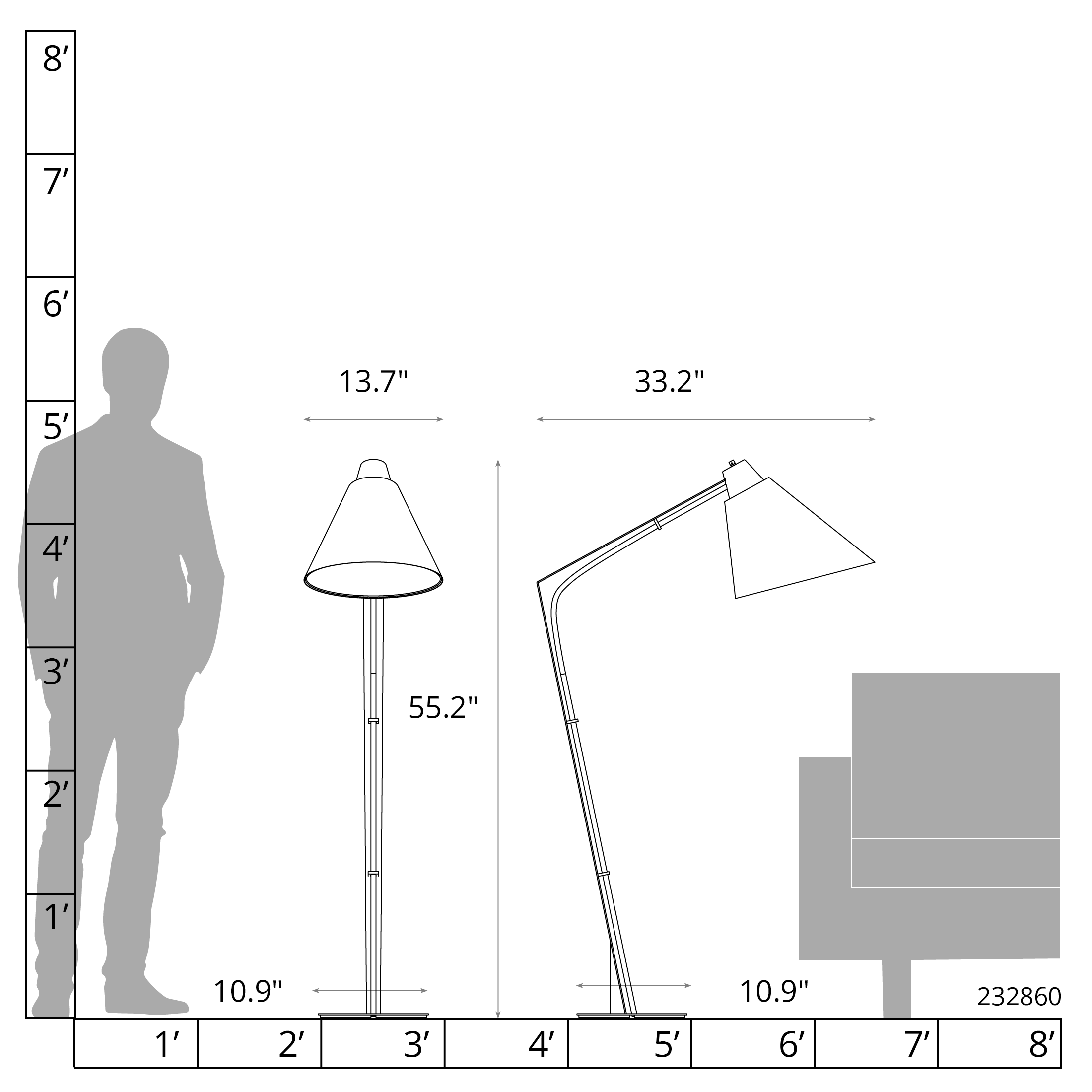 Reach Floor Lamp | by Hubbardton Forge | 232860