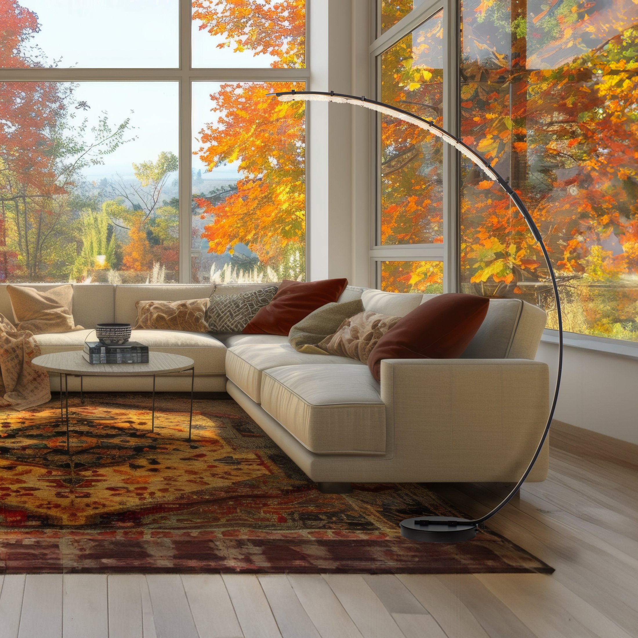 Glissade LED Arc Floor Lamp | by Hubbardton Forge | 241108