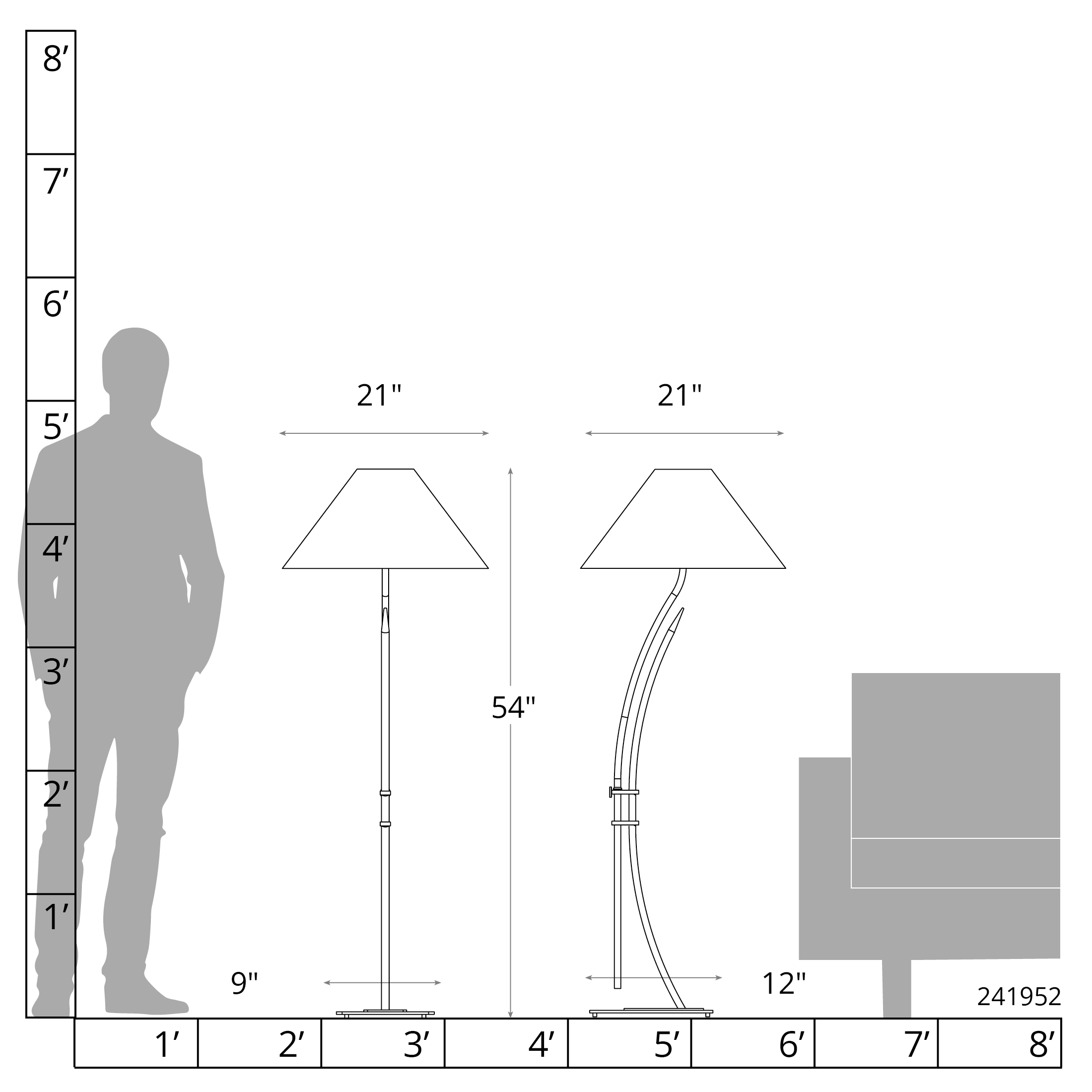 Metamorphic Contemporary Floor Lamp | by Hubbardton Forge | 241952