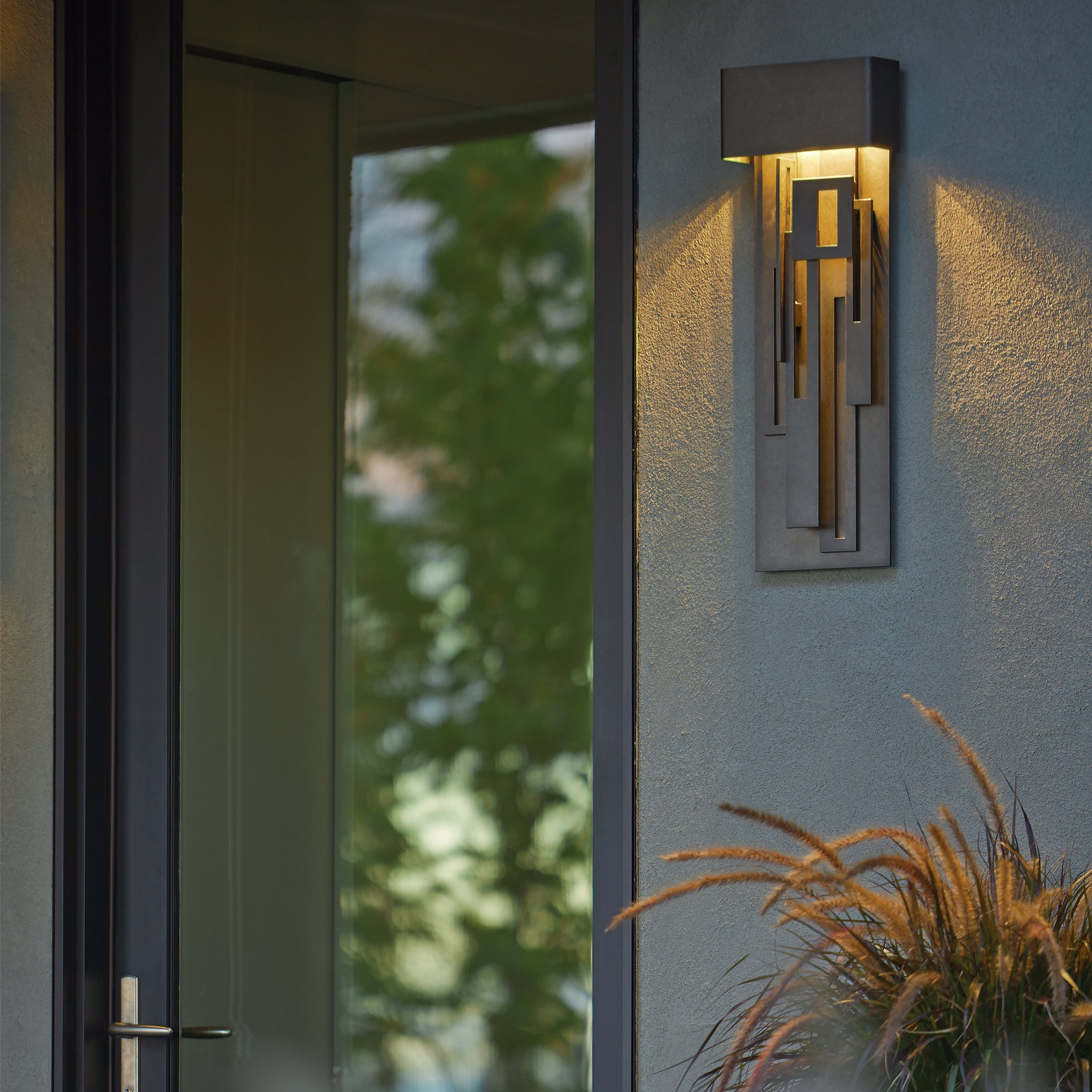 Dark sky wall sconce top