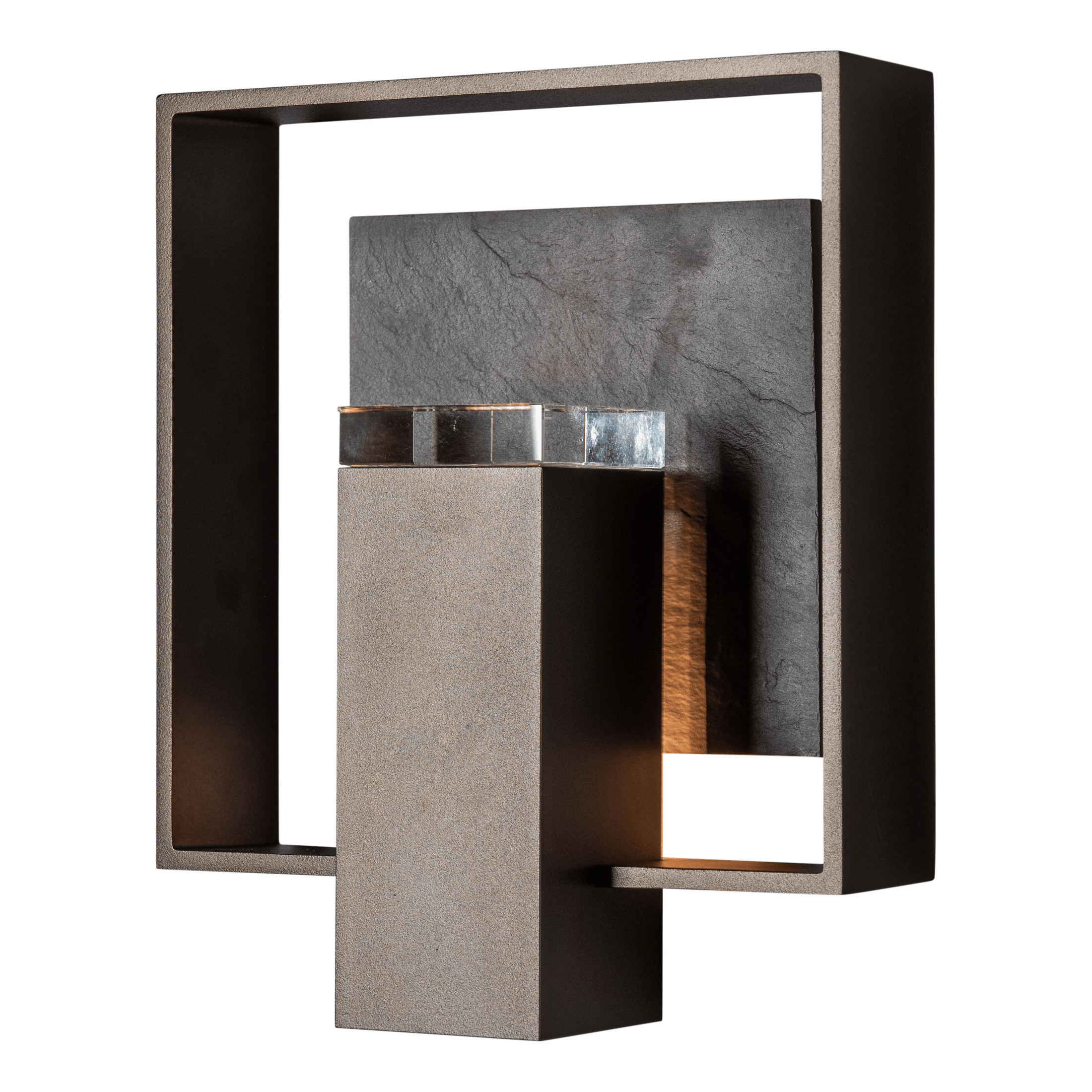 Shadow Box Medium w/Slate Outdoor Sconce | by Hubbardton