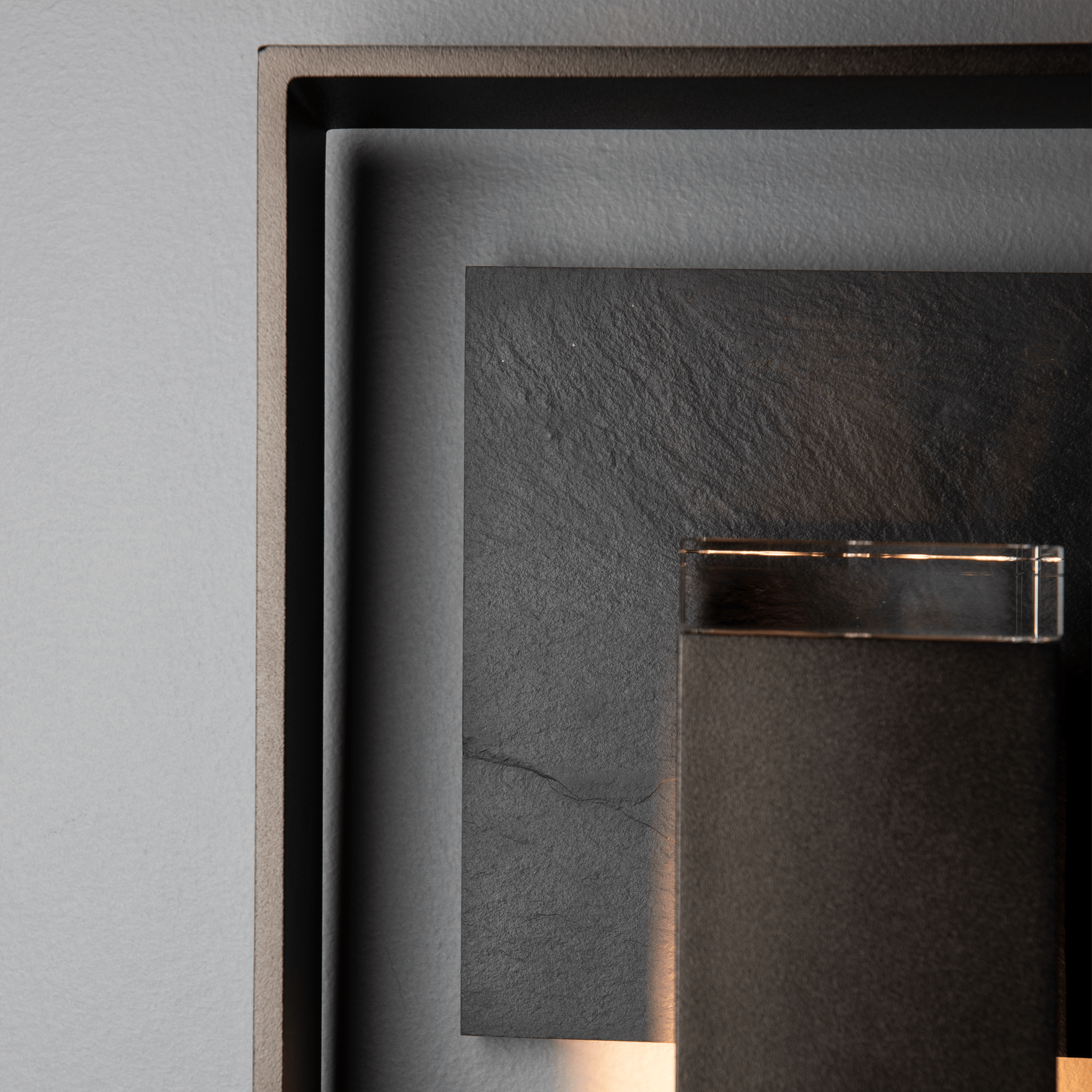 Shadow Box Medium w/Slate Outdoor Sconce | by Hubbardton Forge