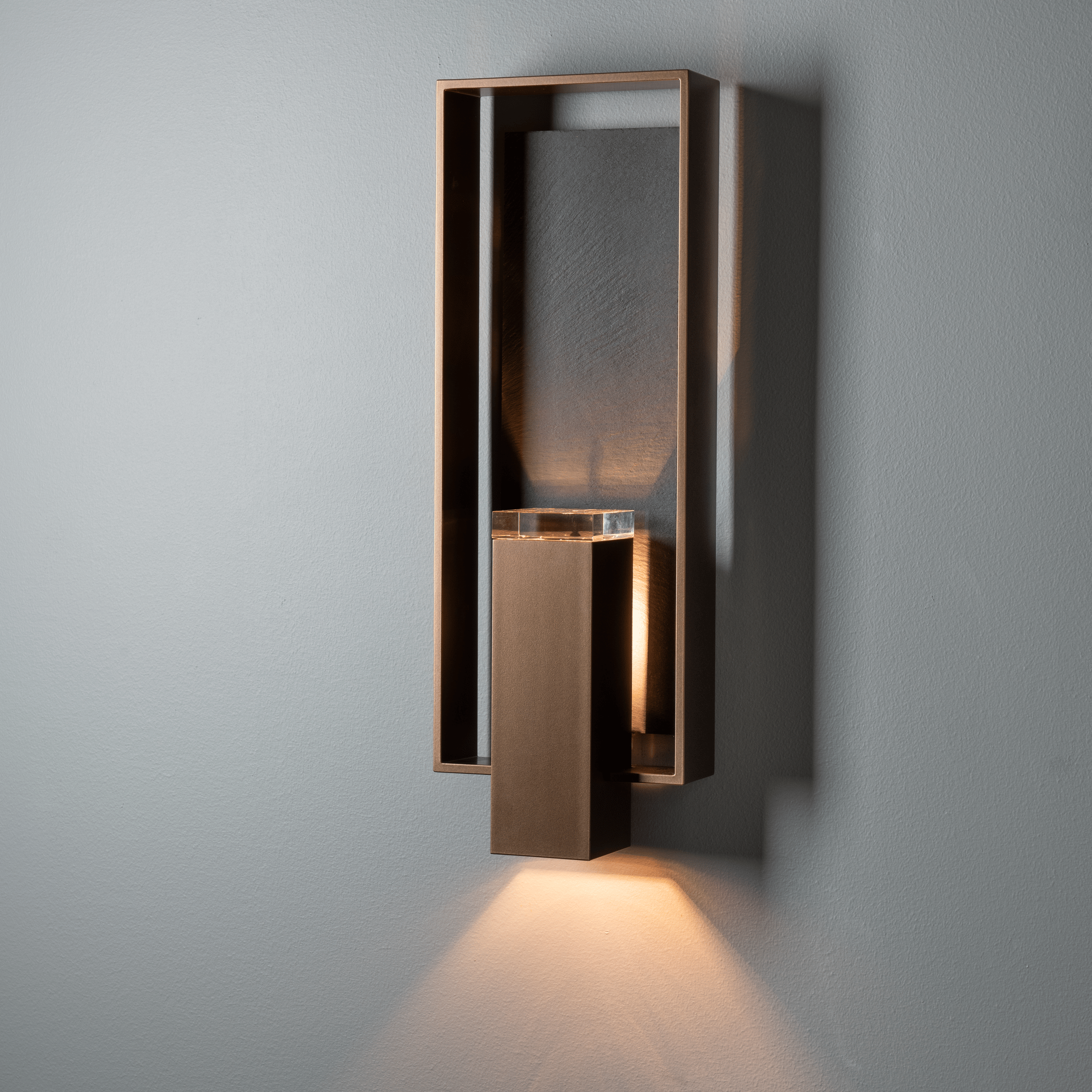 Shadow Box Large w/Slate Outdoor Sconce | by Hubbardton Forge | 302604