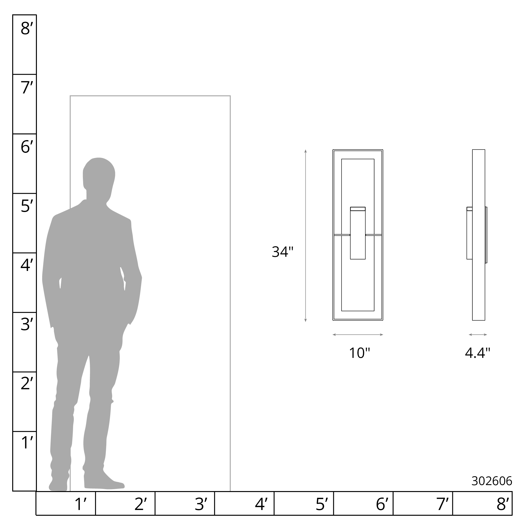 Shadow Box Tall w/Slate Outdoor Sconce | by Hubbardton Forge | 302606