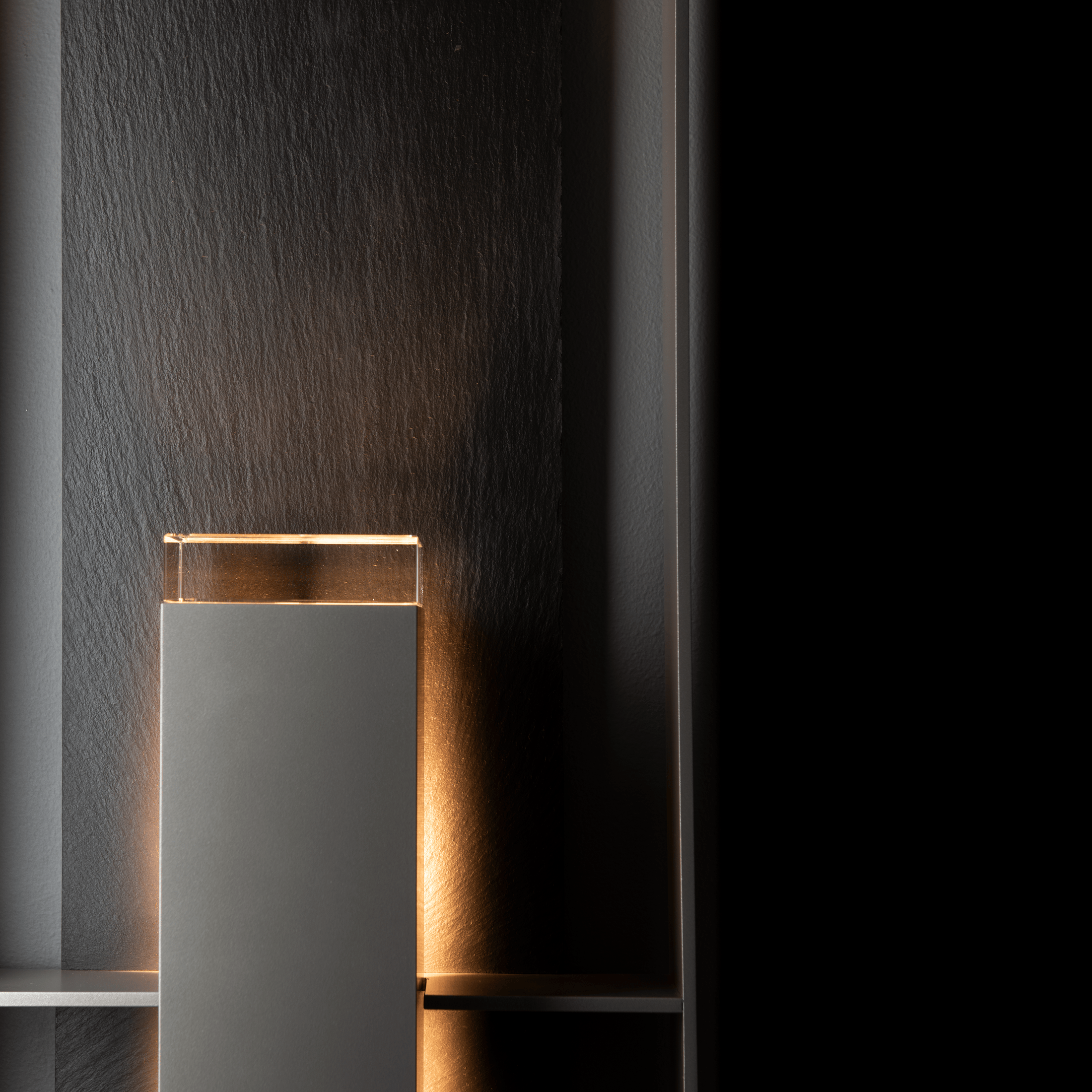 Shadow Box Extra Tall w/Slate Outdoor Sconce | by Hubbardton Forge