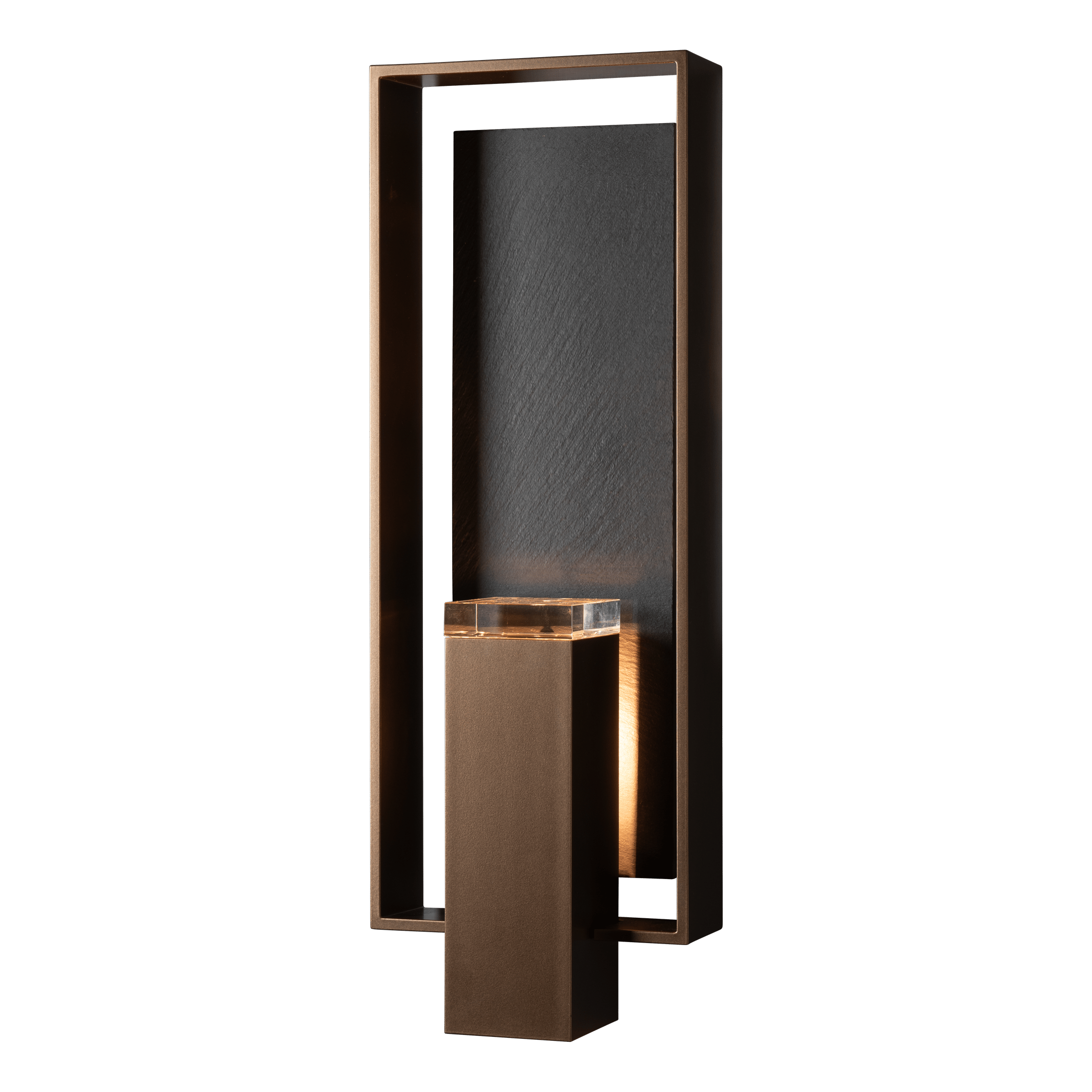 Shadow Box Large w/Slate Dark Sky Friendly Outdoor Sconce