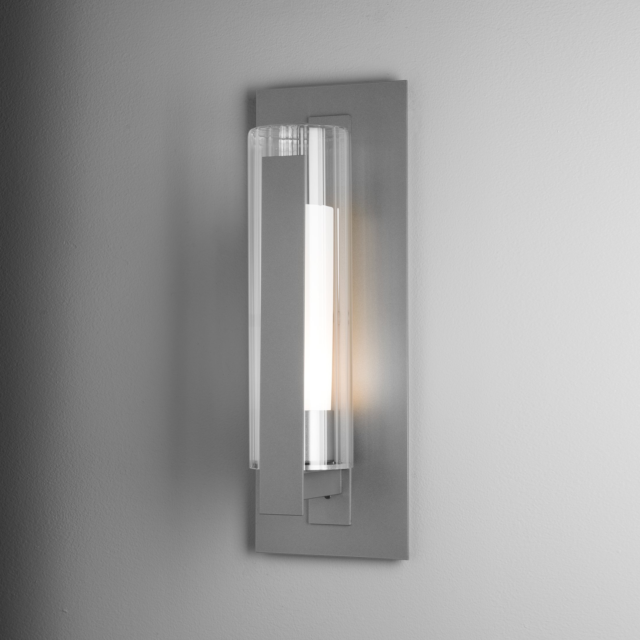 Vertical Bar Fluted Glass Medium Outdoor Sconce by Hubbardton Forge OUT 307282