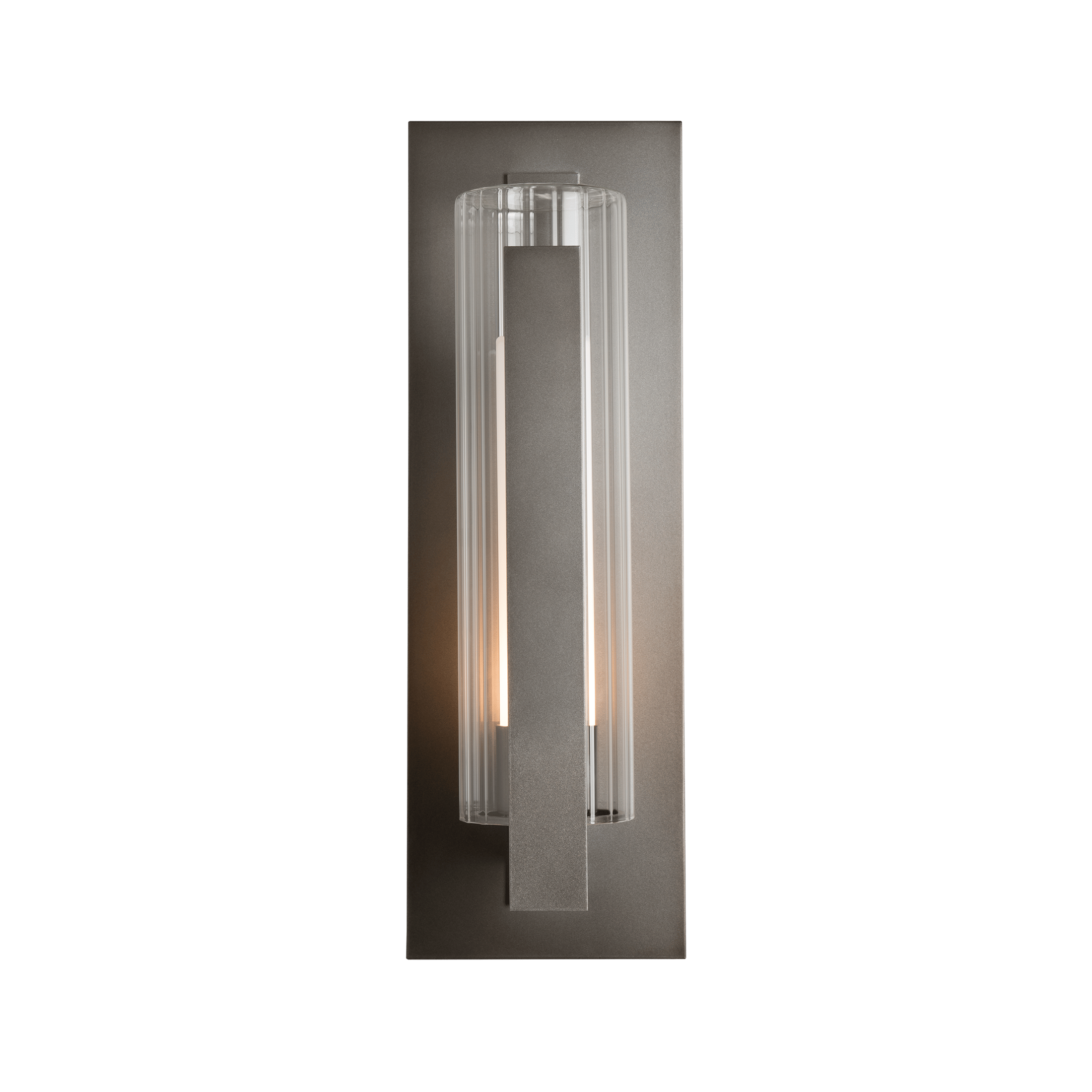 Fluted glass sconce top