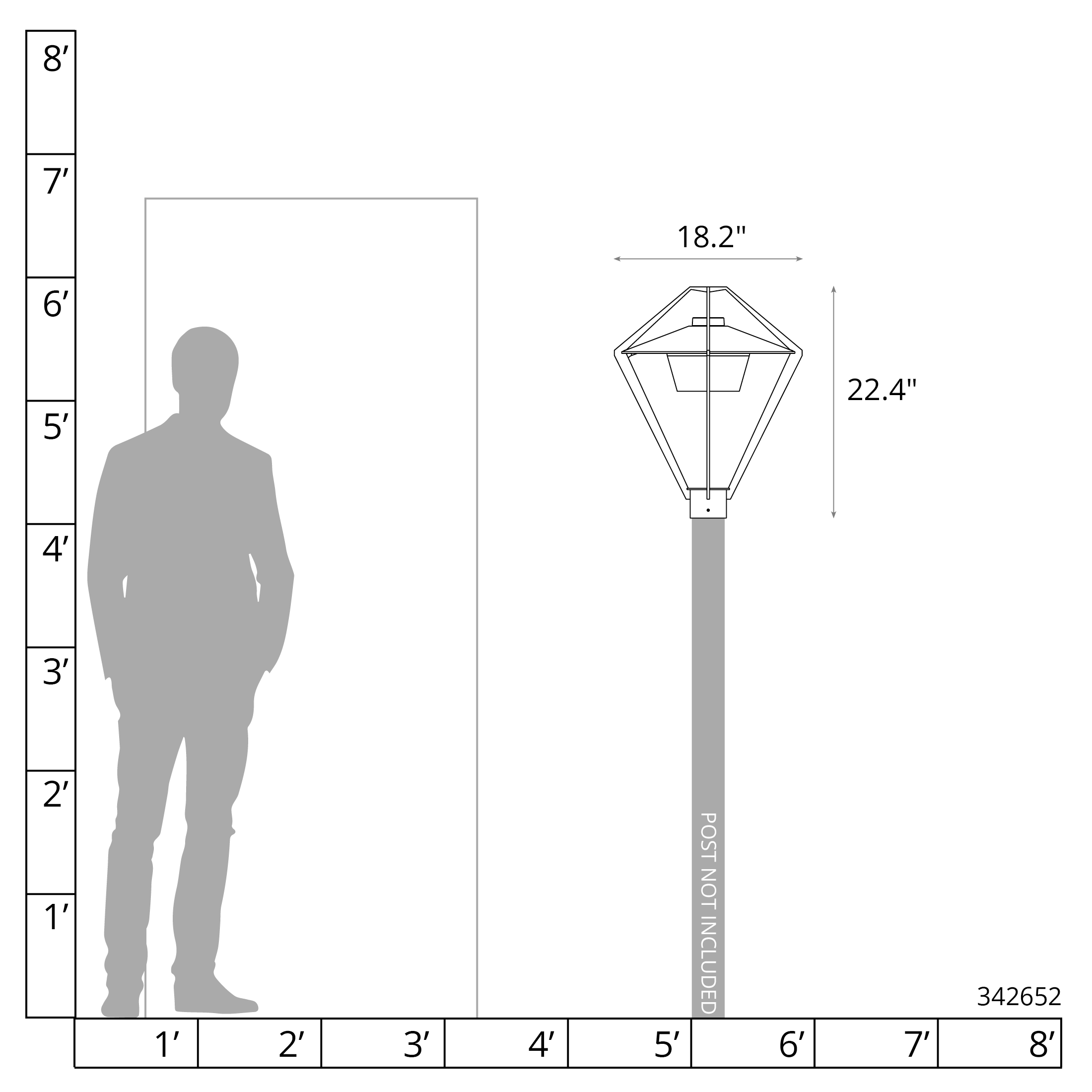Stellar Dark Sky Friendly Post Light | by Hubbardton Forge | 342652