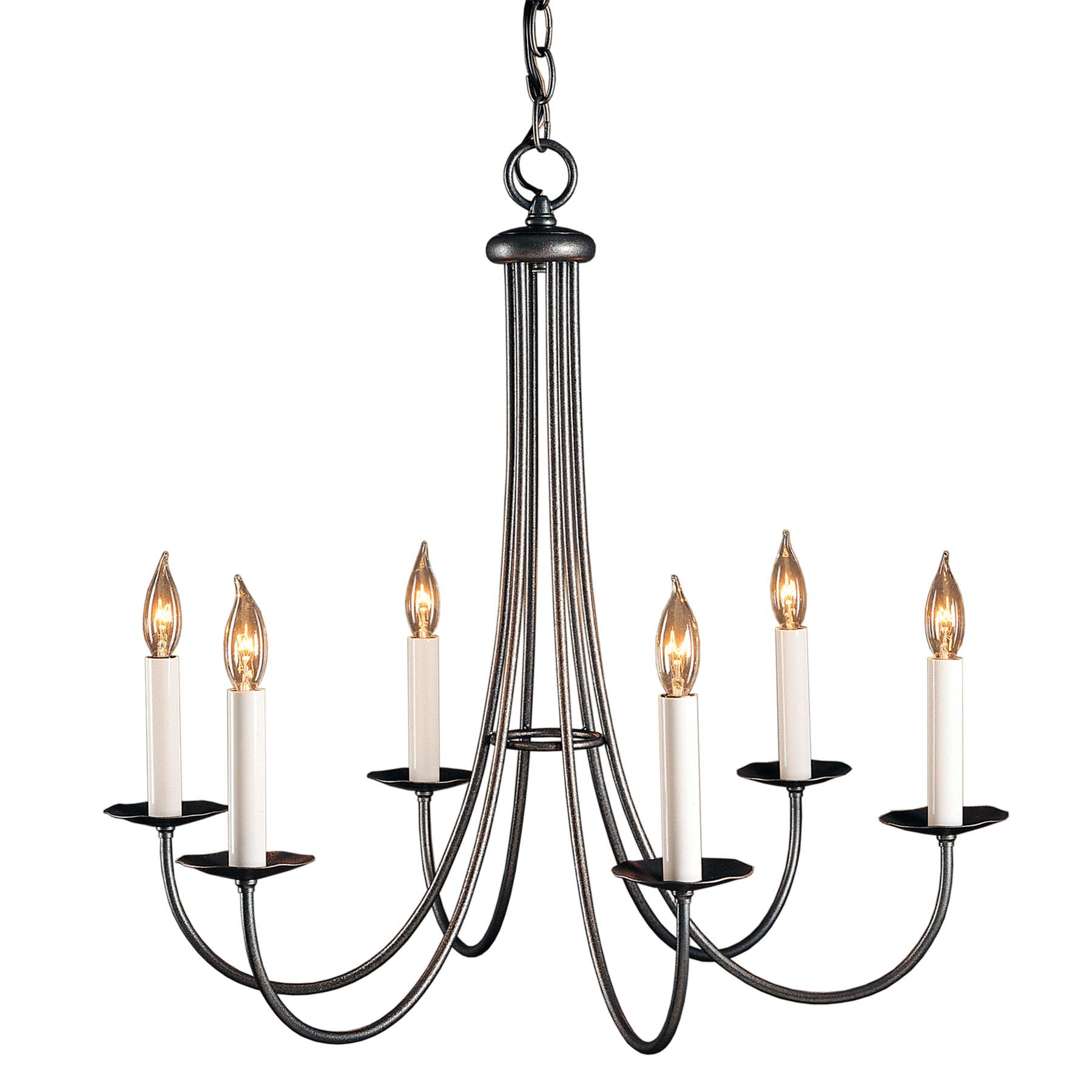 Simple Sweep 6-Arm Chandelier | by Hubbardton Forge | 101160