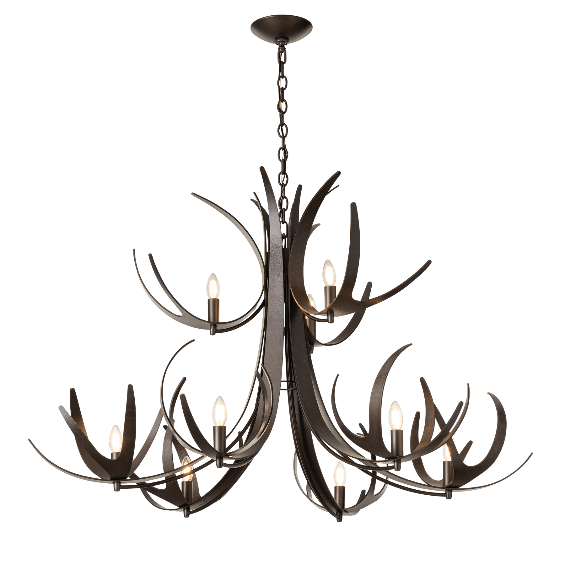 Caribou 9-Light Tiered Chandelier | by Hubbardton Forge | 101326