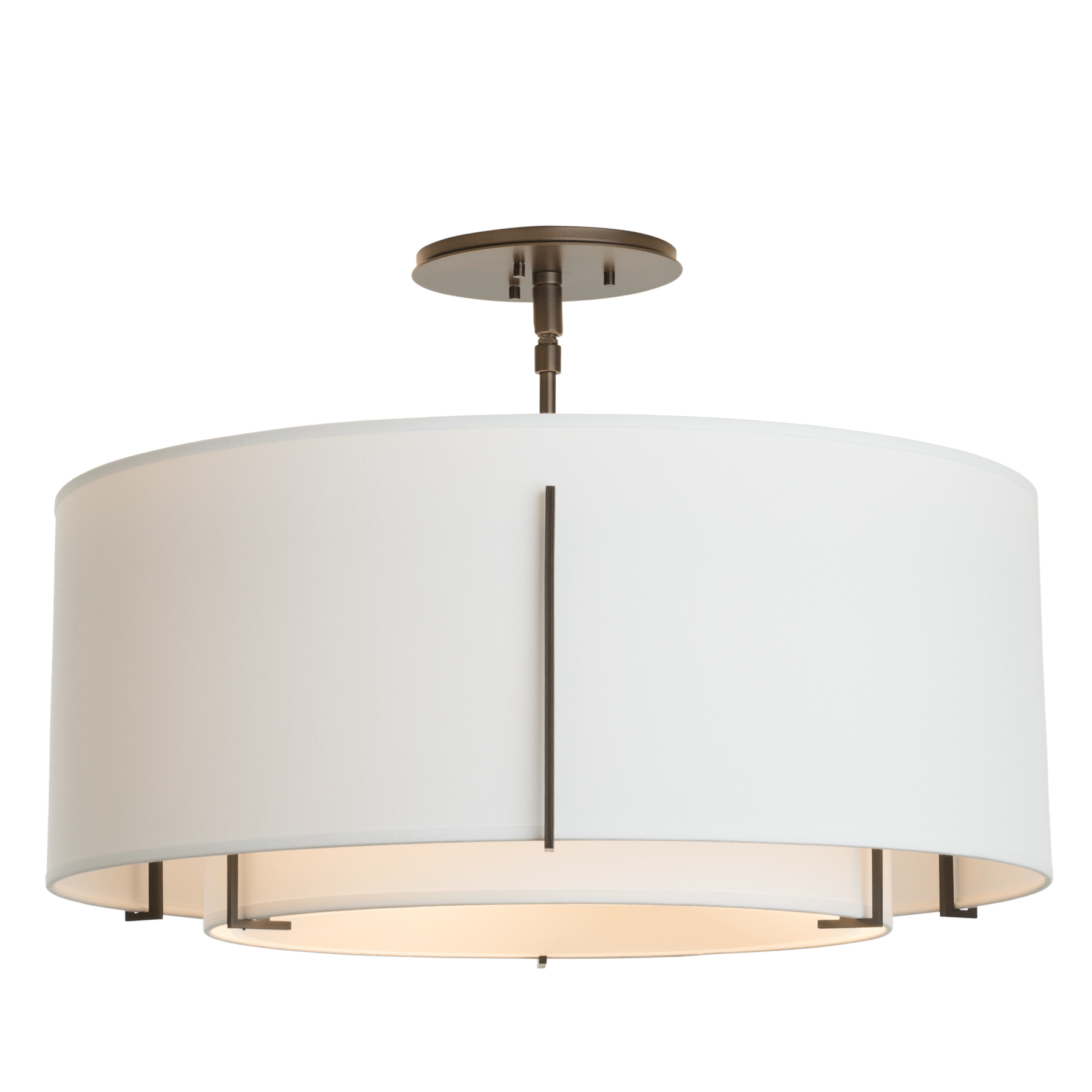 Exos Double Shade Semi-Flush | by Hubbardton Forge | 126503