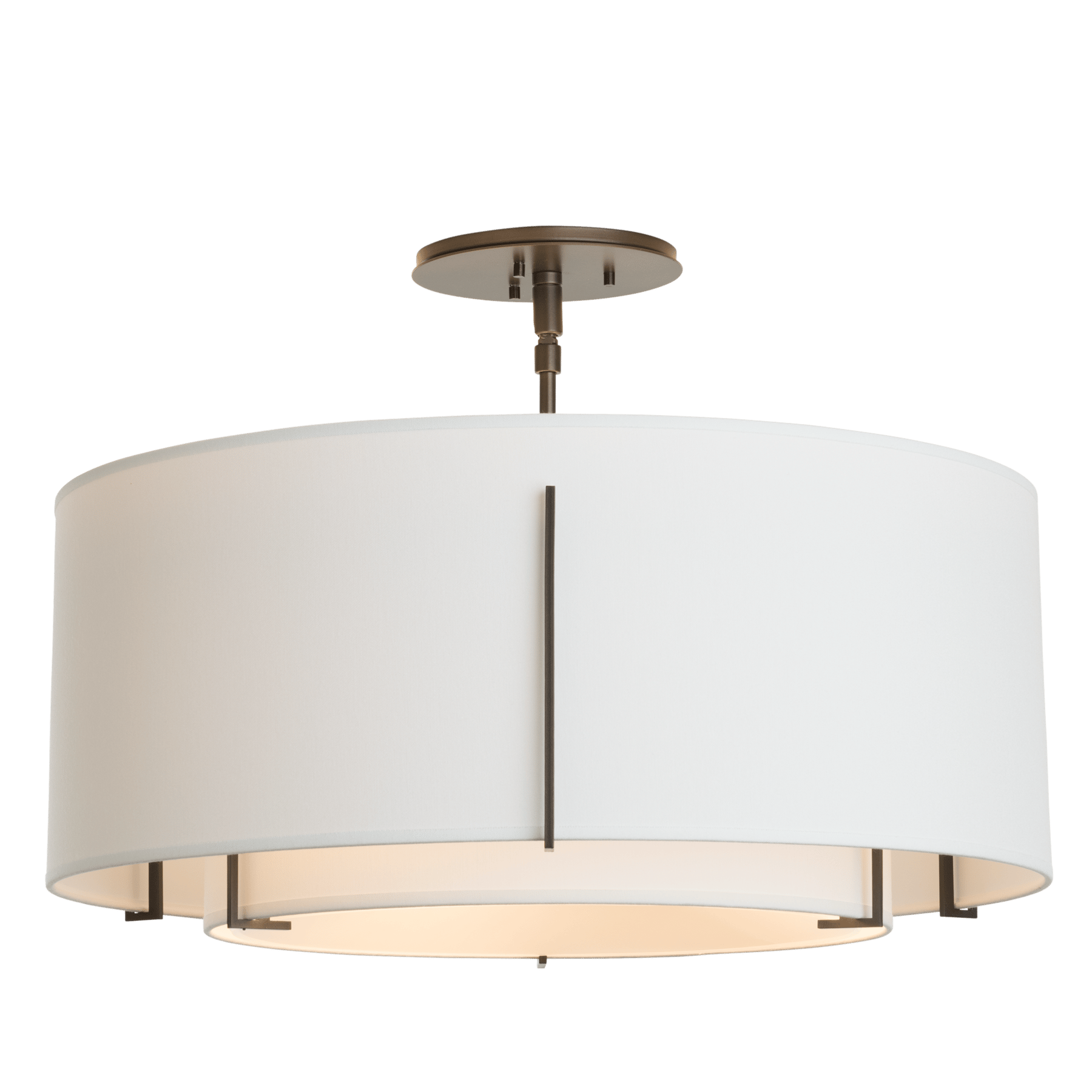 Exos Double Shade Semi-Flush | by Hubbardton Forge | 126503 Exos Double Shade Semi-Flush | by Hubbardton Forge | 126503