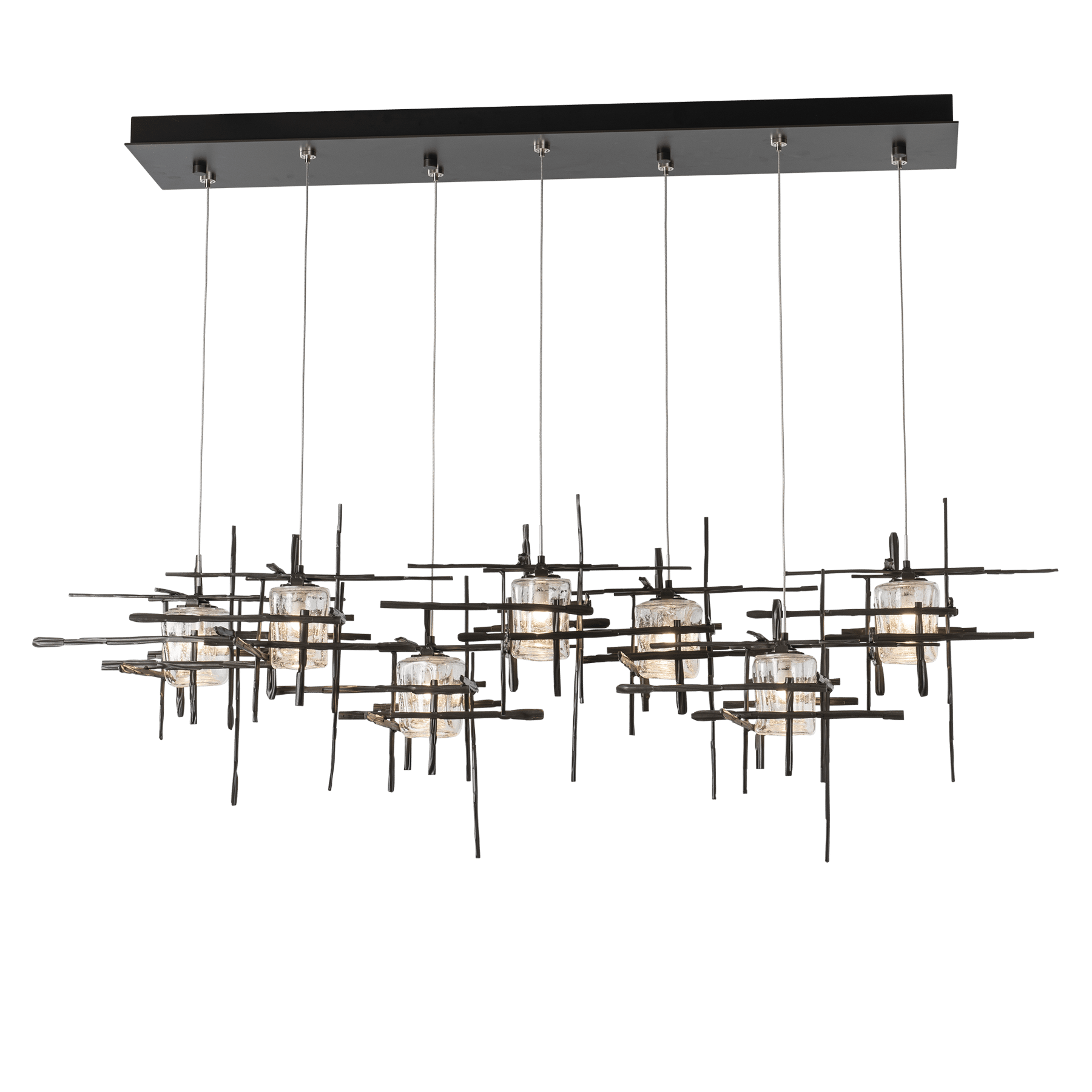 Tura 7-Light Seeded Glass Pendant | by Hubbardton Forge | 131095