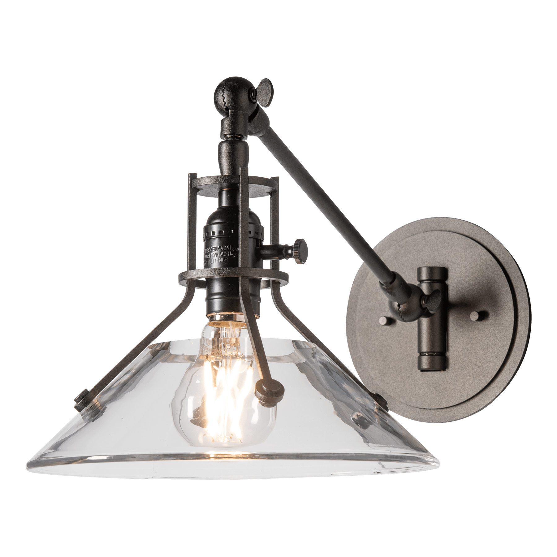 Henry Swing Arm Glass Shade Sconce | by Hubbardton Forge | 209326