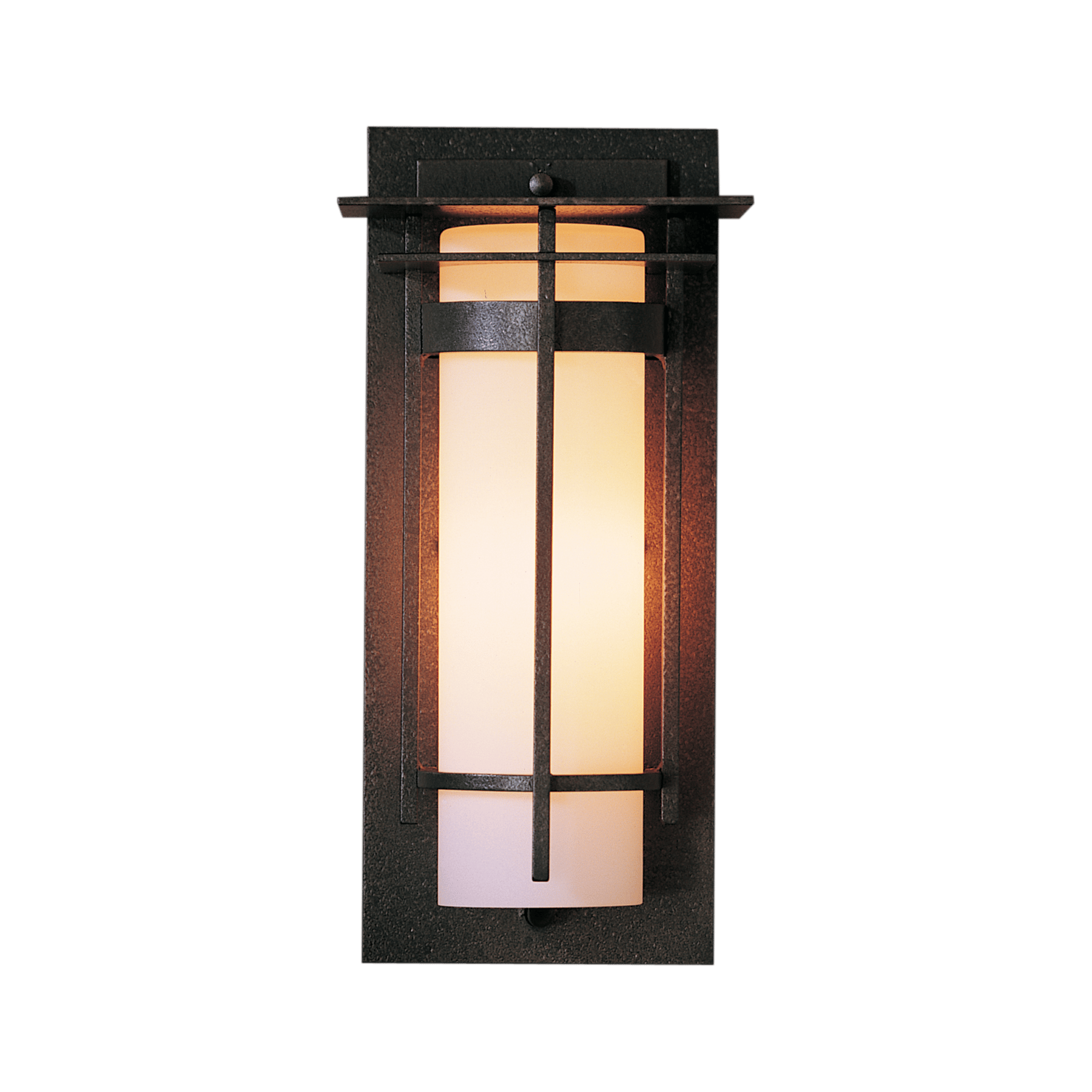Banded with Top Plate Small Outdoor Sconce | by Hubbardton Forge
