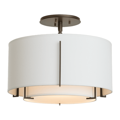 Exos Double Shade Semi-Flush | by Hubbardton Forge | 126503 Exos Double Shade Semi-Flush | by Hubbardton Forge | 126503
