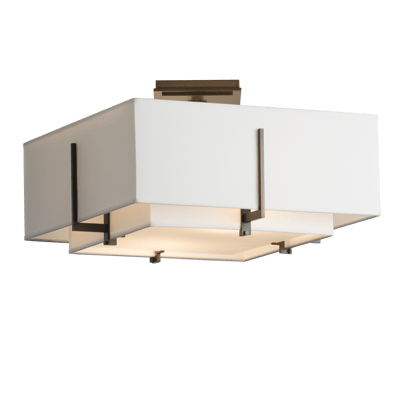 Exos Square Large Double Shade Semi-Flush | by Hubbardton Forge