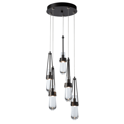 Link 5-Light Blown Glass Pendant | by Hubbardton Forge | 131120