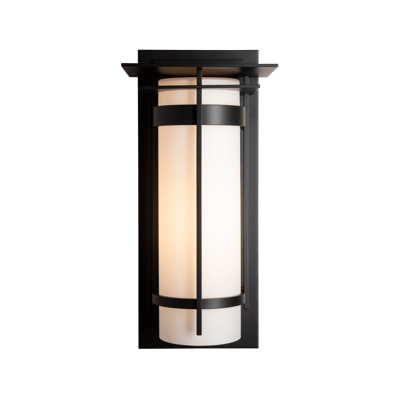 Banded with Top Plate Small Outdoor Sconce | by Hubbardton Forge